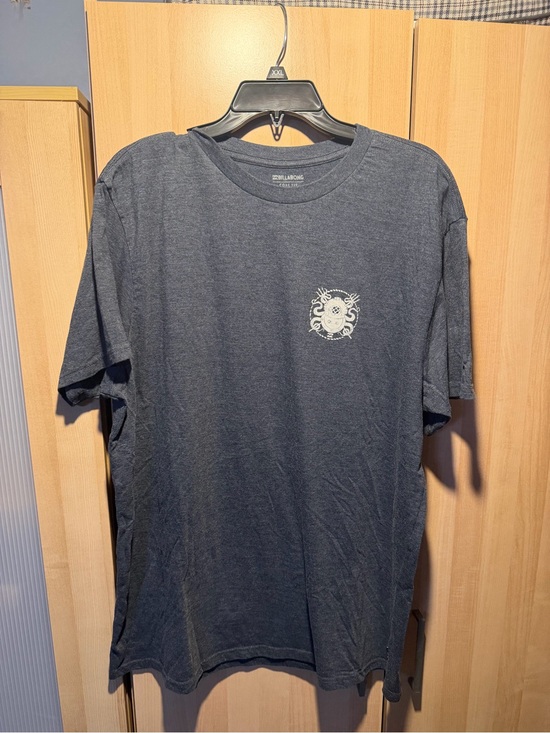 Billabong Other - Billabong Men's Dark Blue Crewneck Tee with Small White Chest Graphic